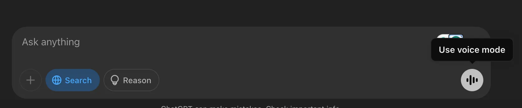 Enabling Voice Mode in ChatGPT.