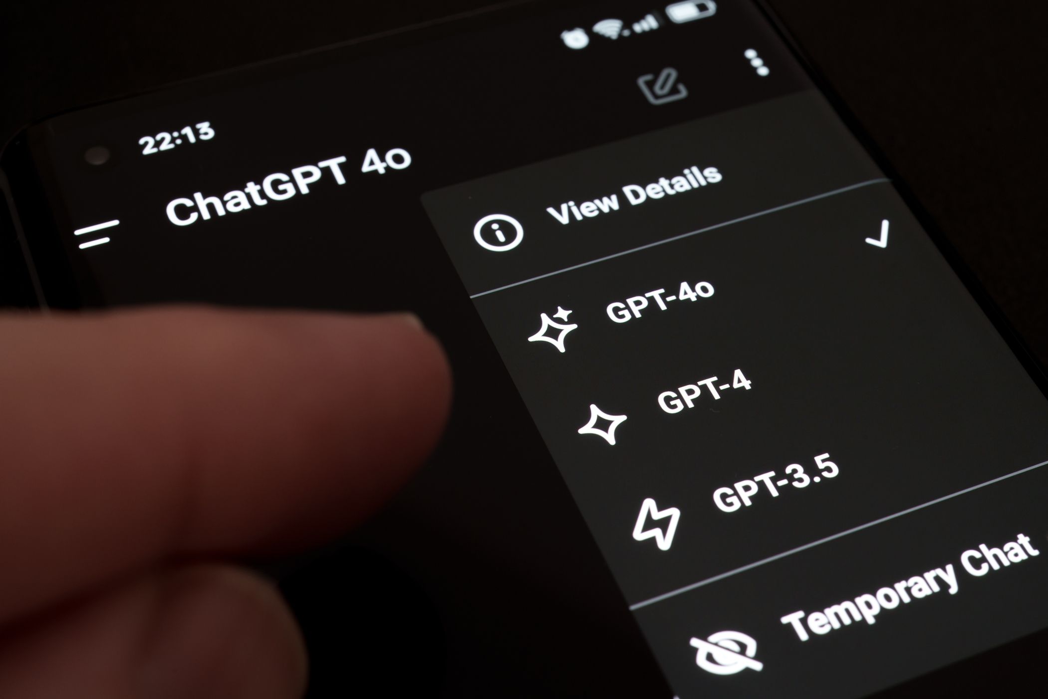 chatgpt gpt4o new model on screen