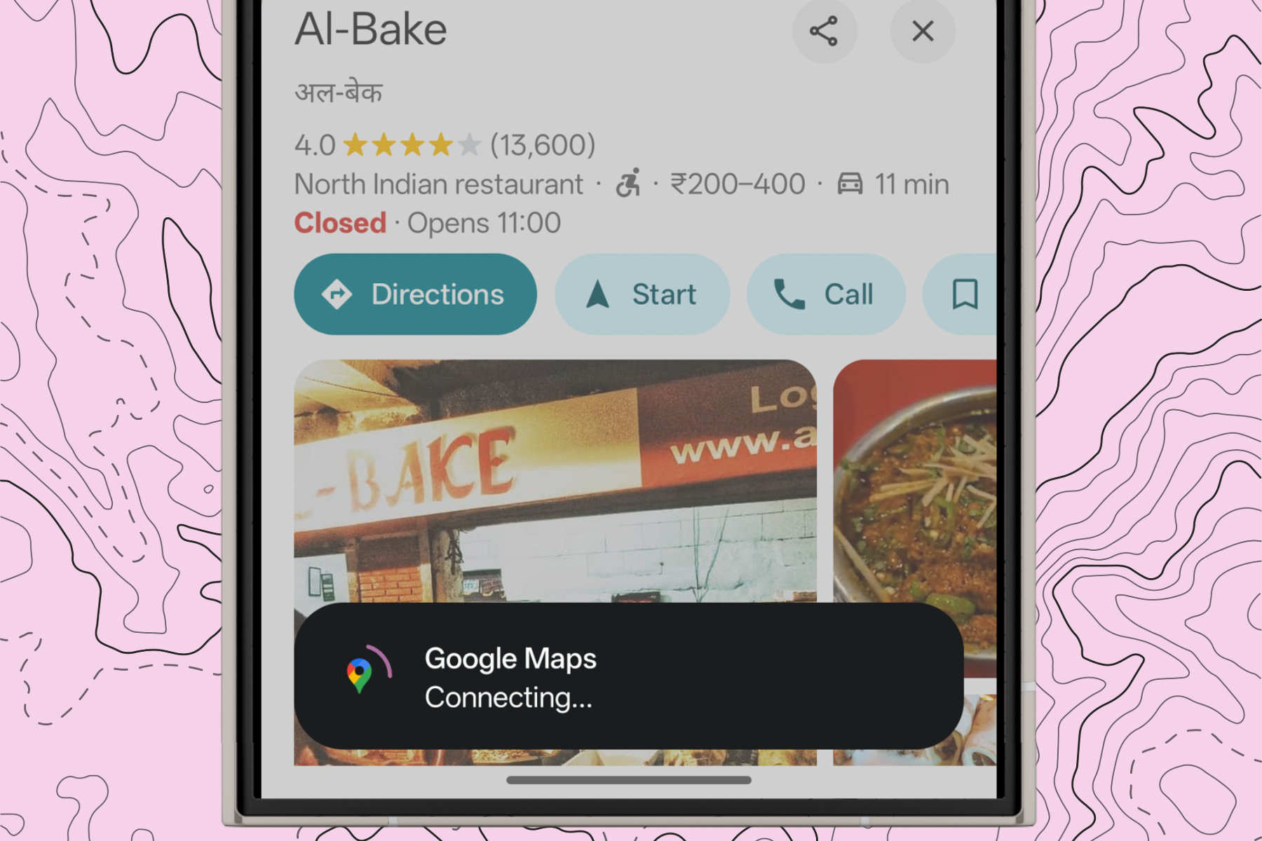 Gemini fetching details in Google Maps.
