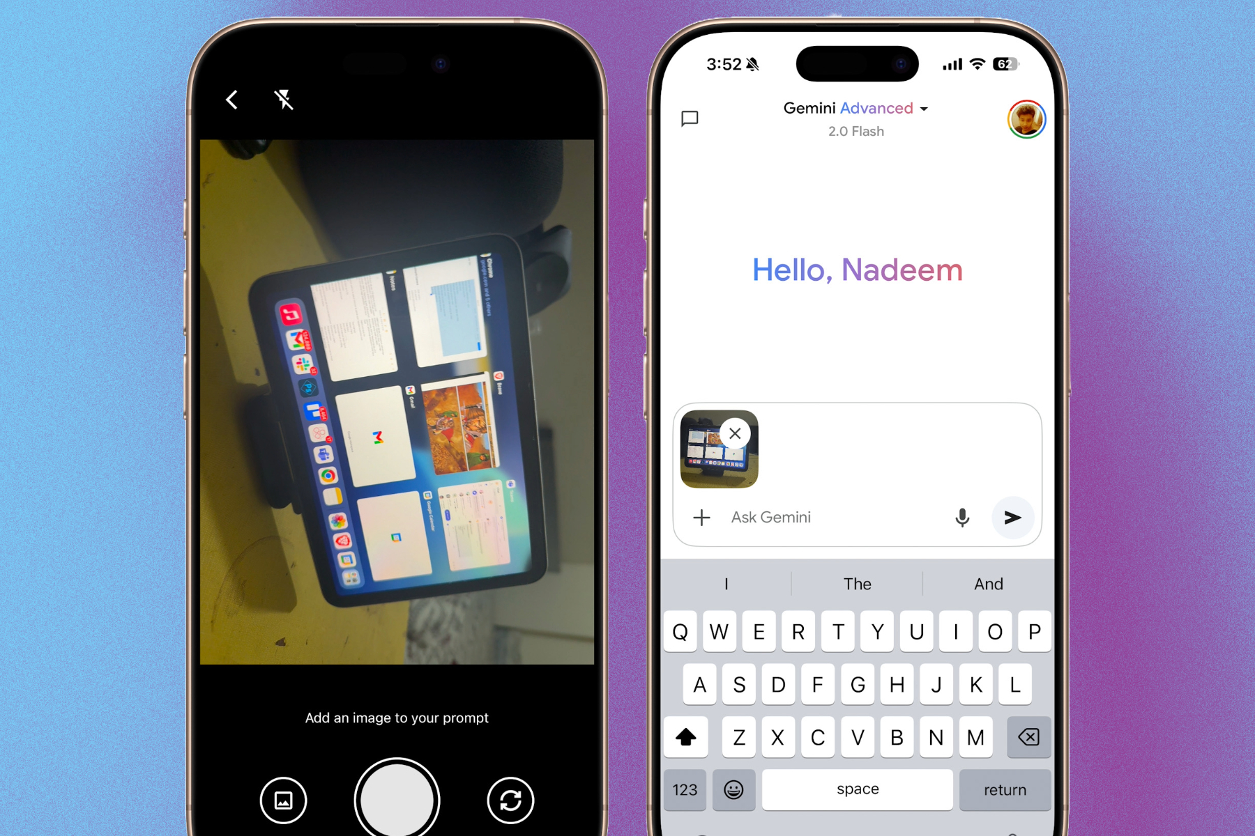 Gemini image scan and response.