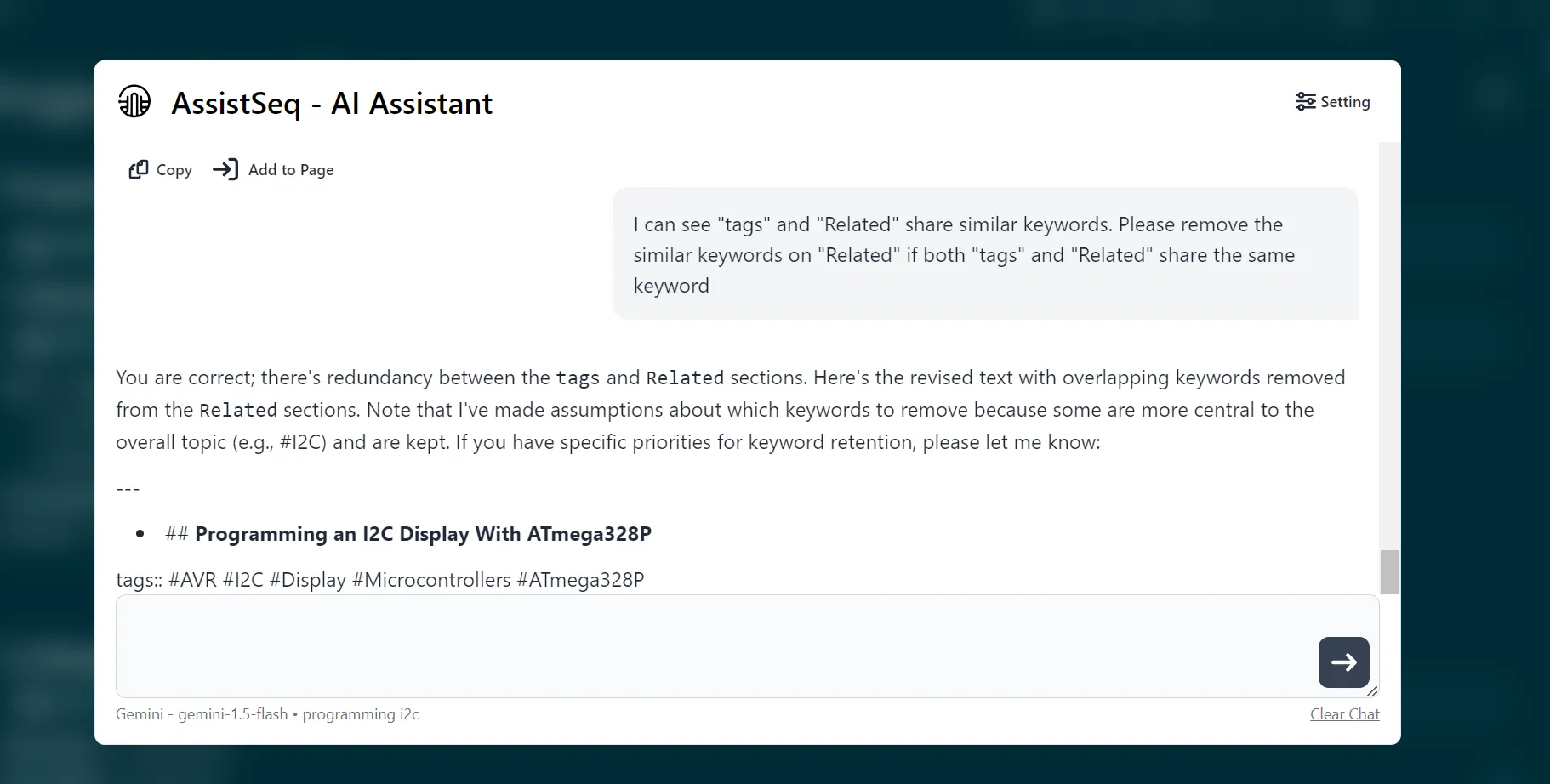 Using Gemini to manipulate my knowledge base