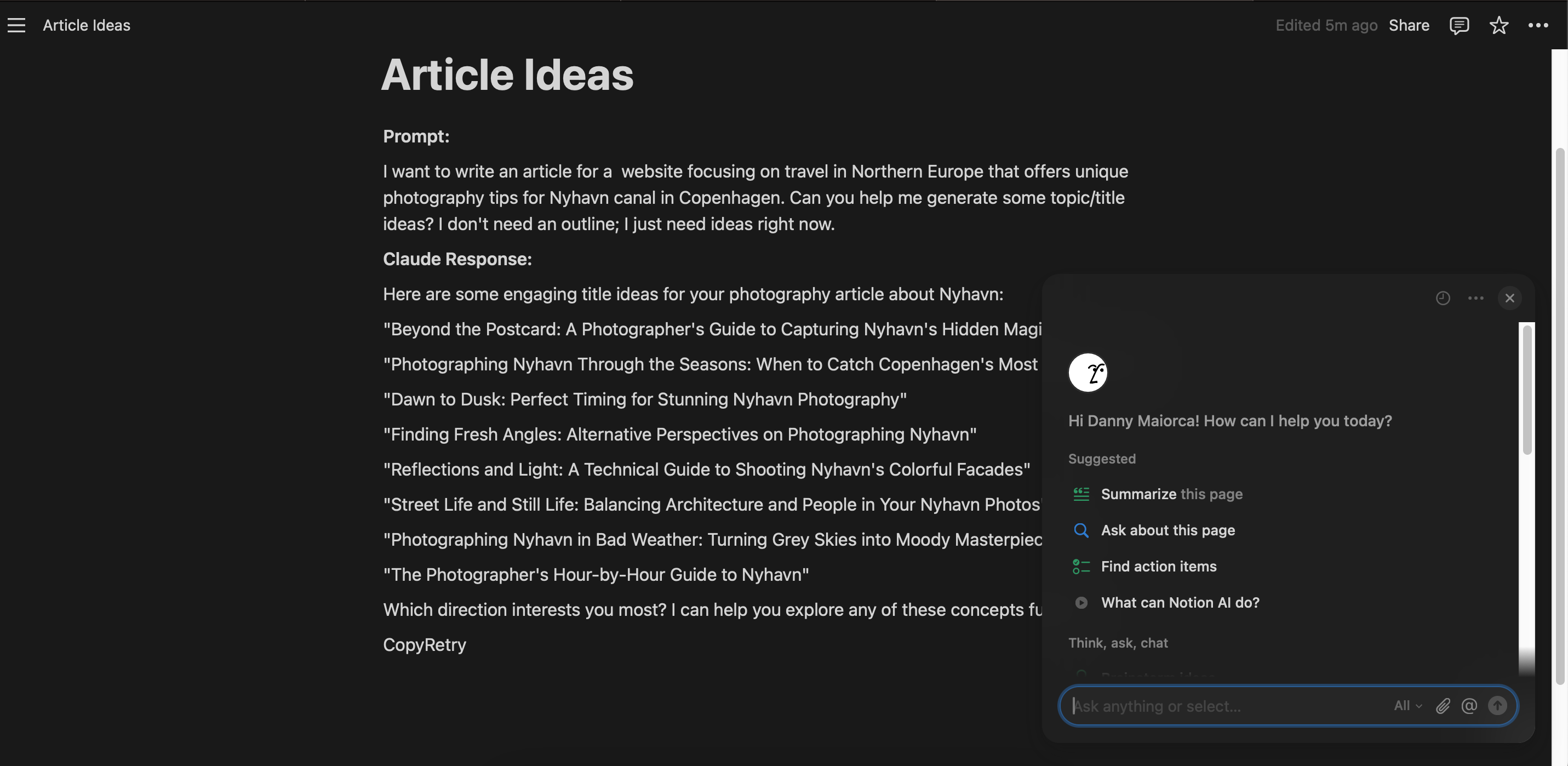 استخدام أداة Notion AI لتلخيص البحث
