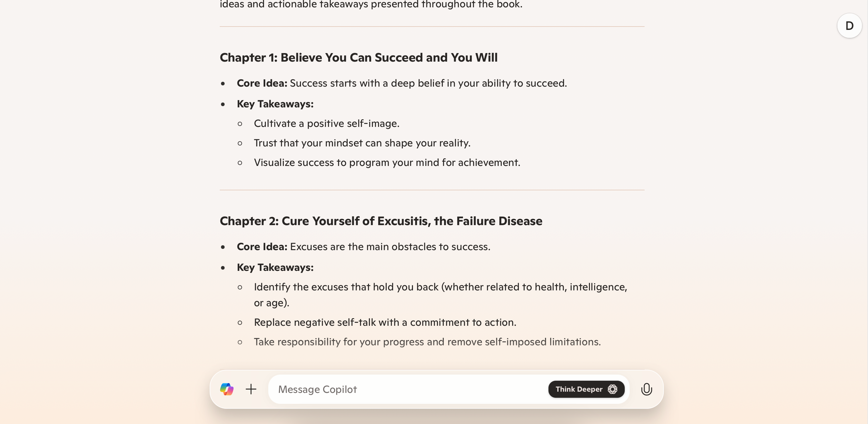Summarizing a book in Microsoft Copilot