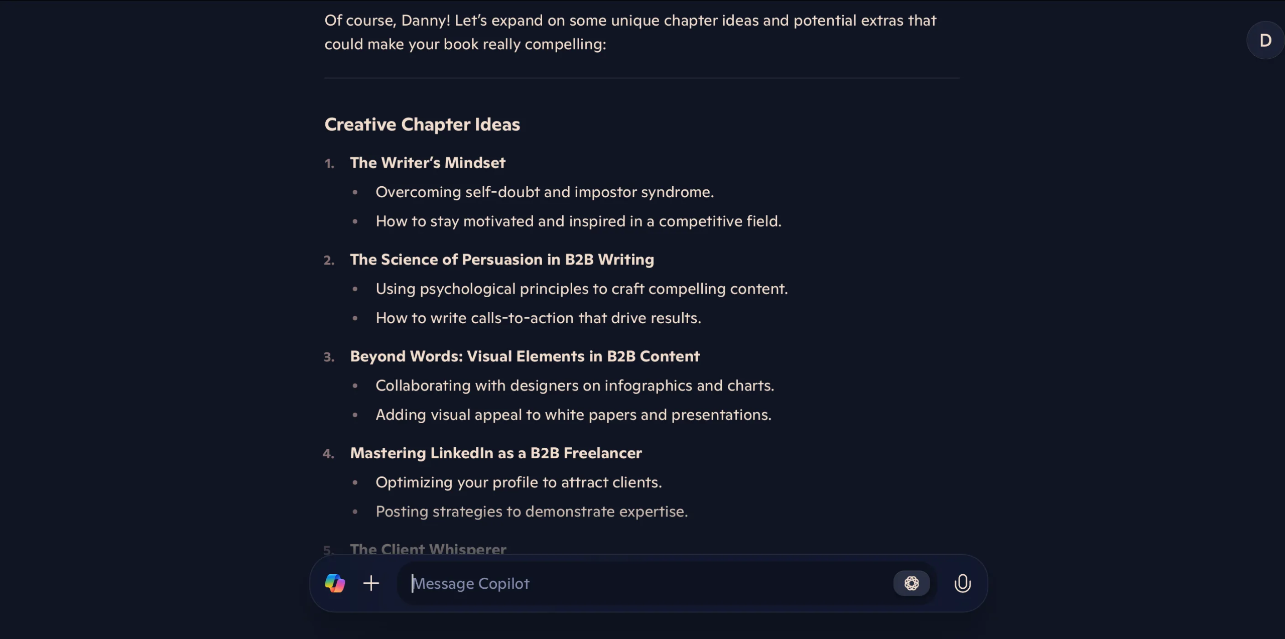 Microsoft Copilot's Brainstorming Features