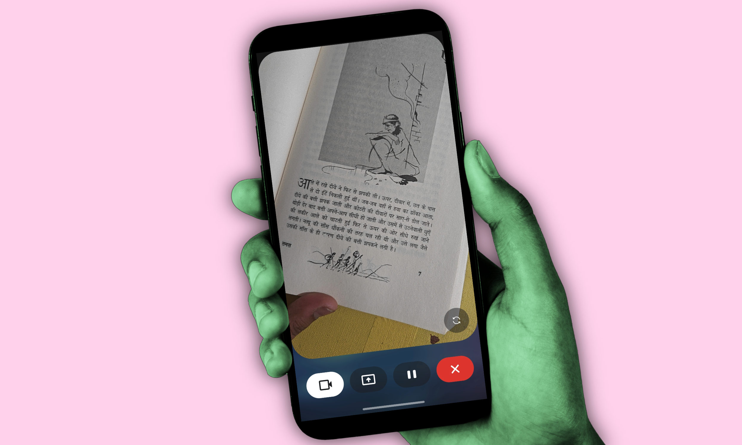 Understanding Hindi with Gemini Live with camera and screen sharing.