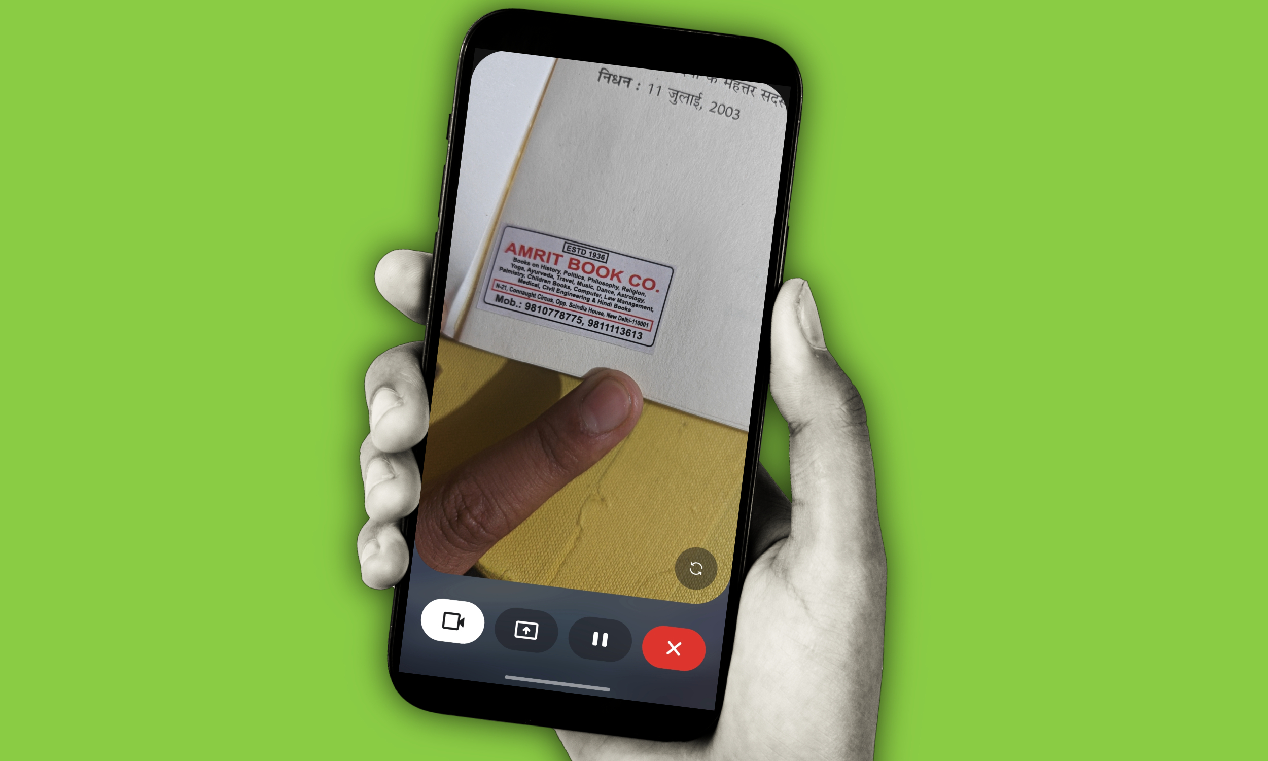 Scanning a sticker using Gemini Live with camera and screen sharing.