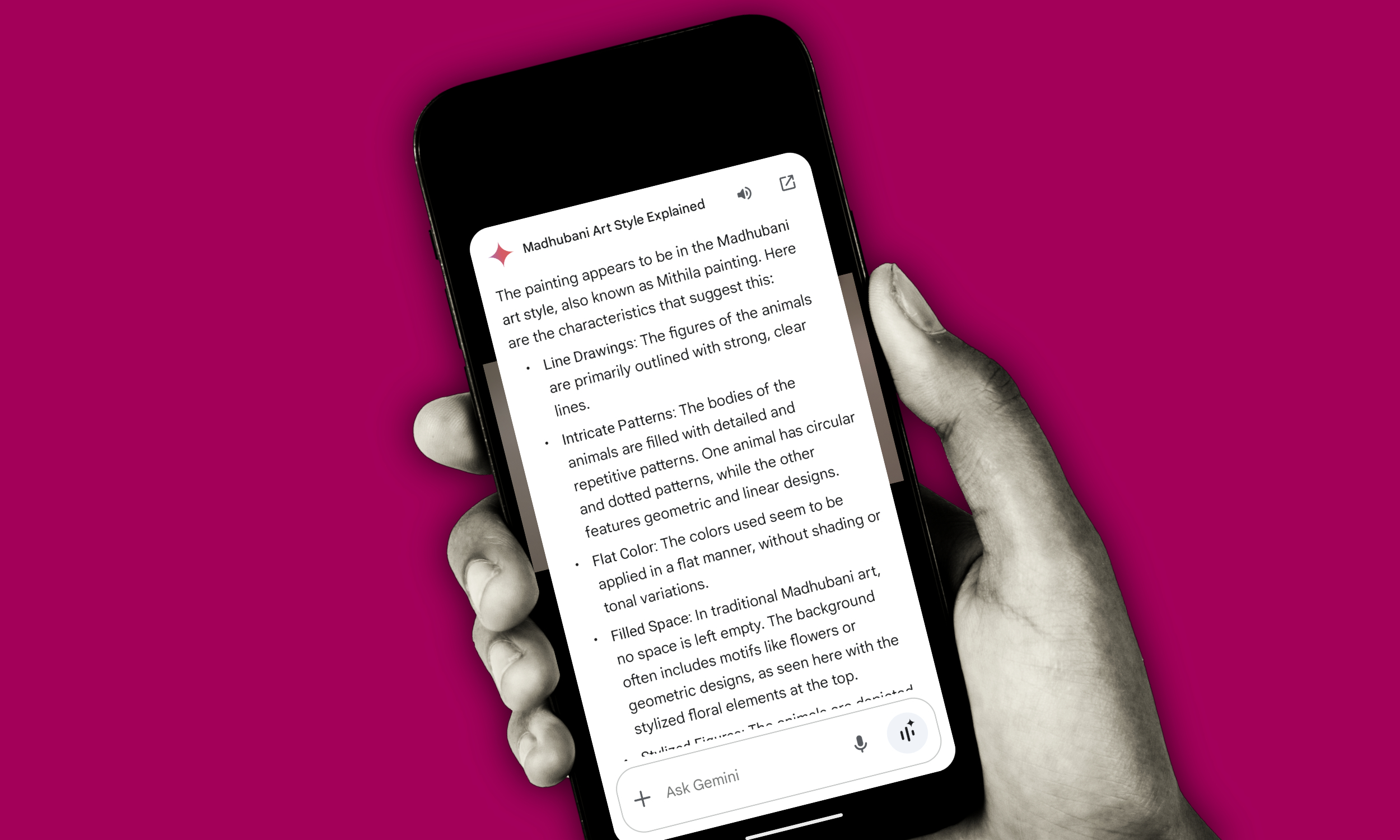 Talking via text using Gemini Live with camera and screen sharing.