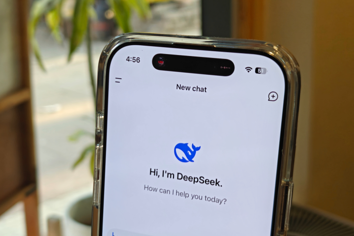DeepSeek AI chatbot running on an iPhone.