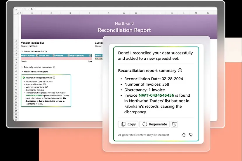 microsoft finance copilot ai agent
