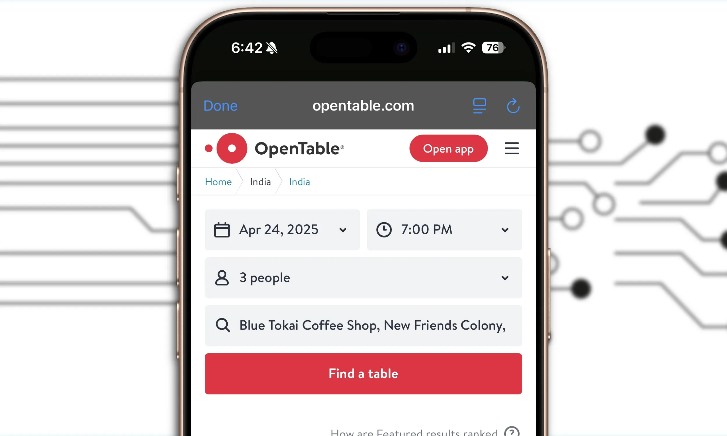 Making a reservation using the Perplexity iOS Voice Assistant.