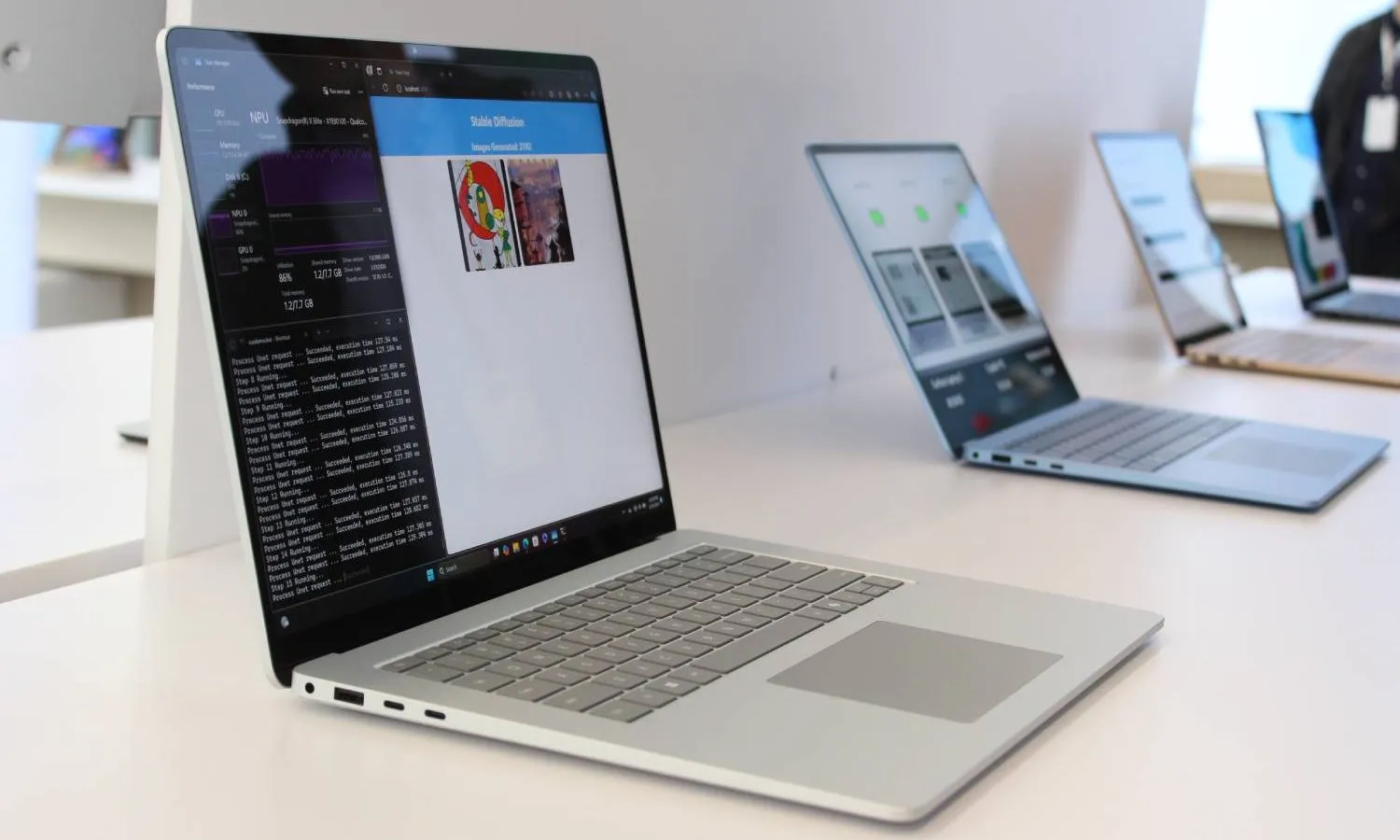 جهاز Surface Laptop يقوم بتشغيل نماذج الذكاء الاصطناعي المحلية.