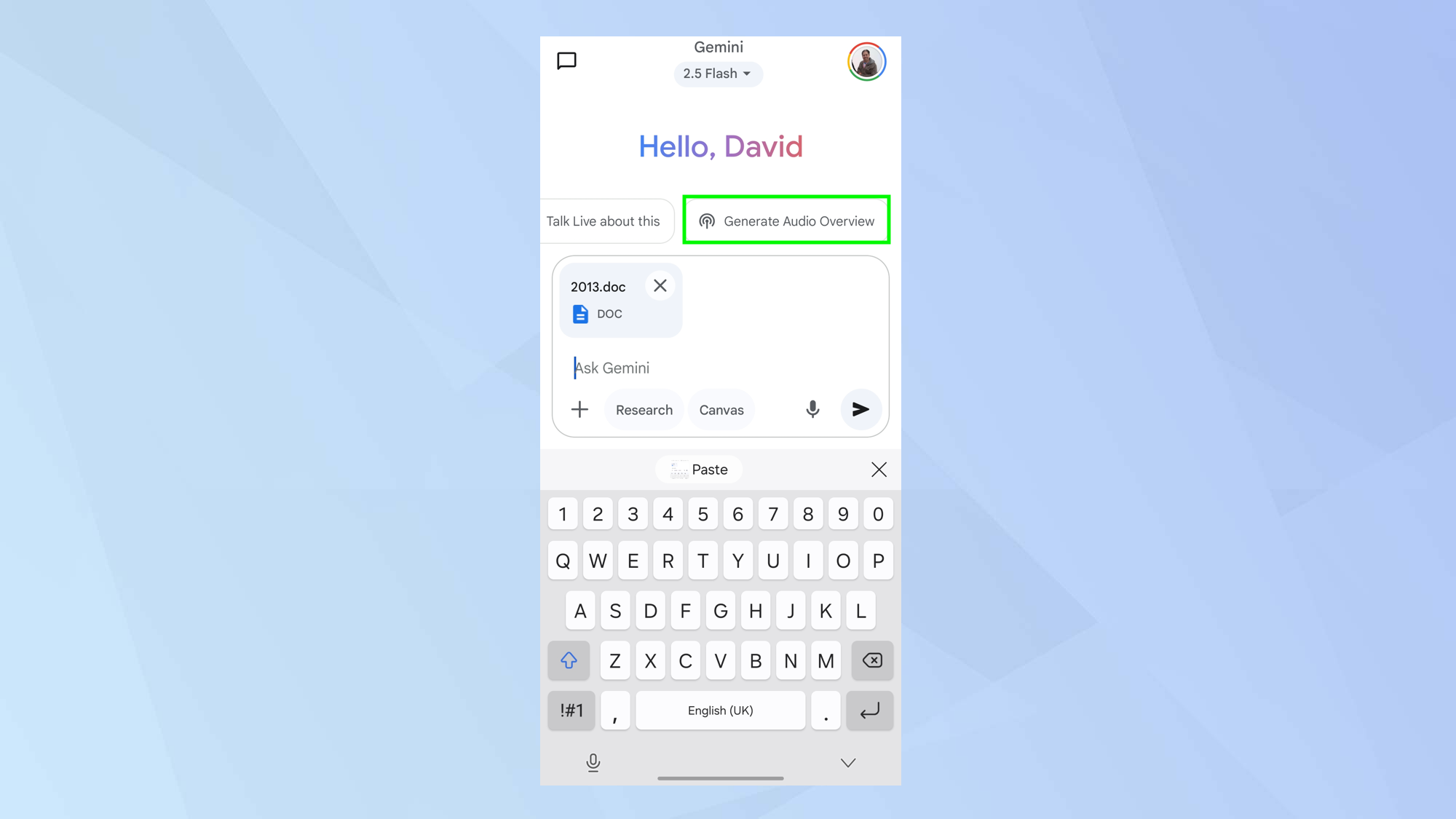 How to generate audio overviews in Gemini