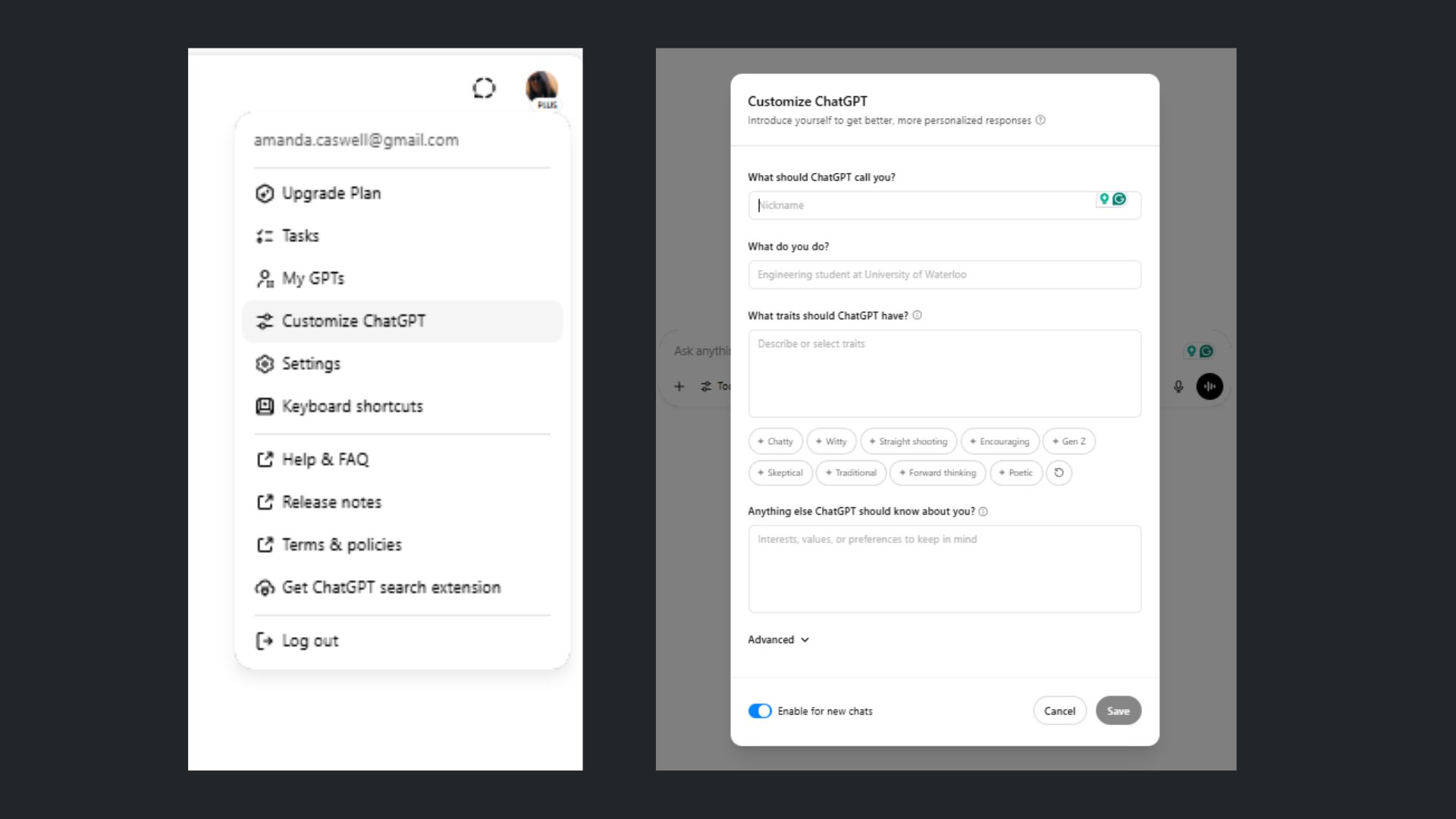 Custom GPT screenshot