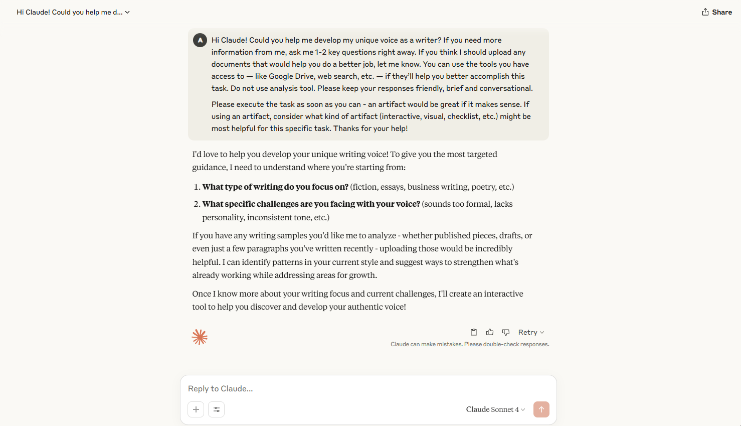 Anthropic Claude screenshot