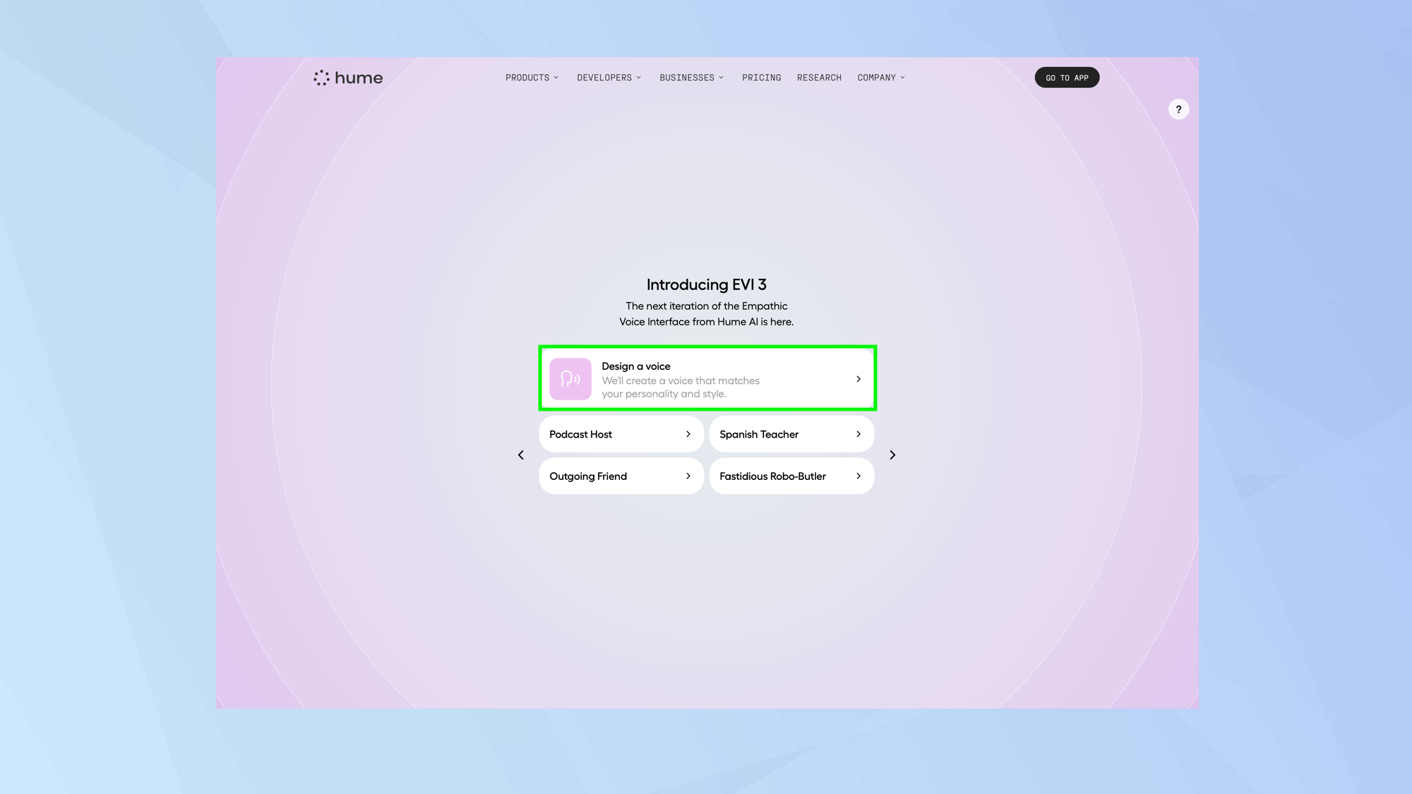 How to design your own AI voice using Hume