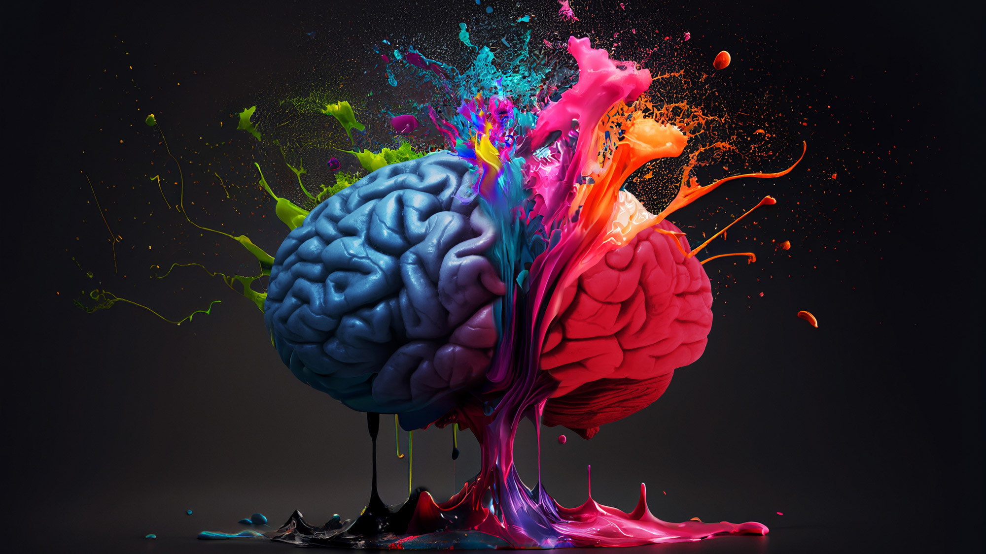 Colorful exploding brain
