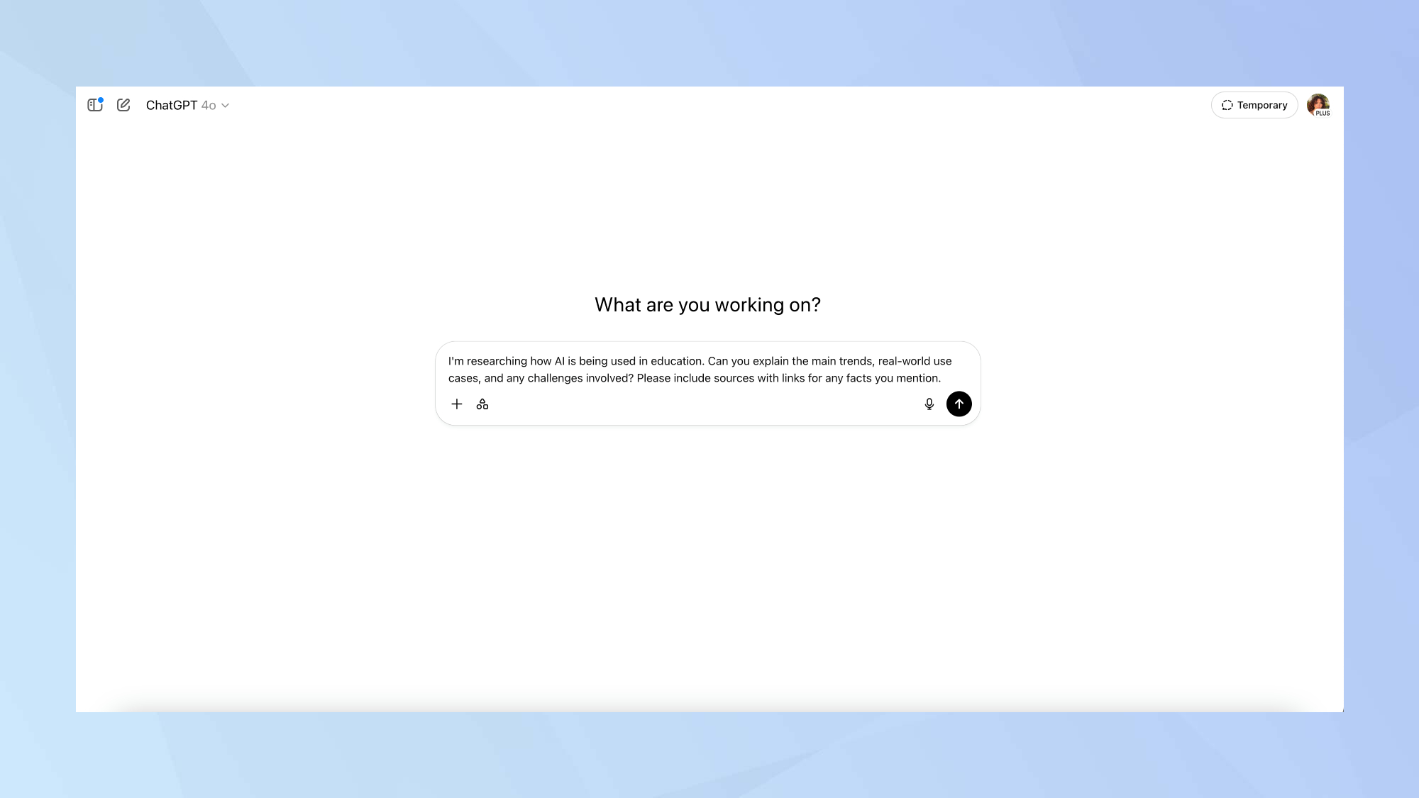 ChatGPT questions prompt
