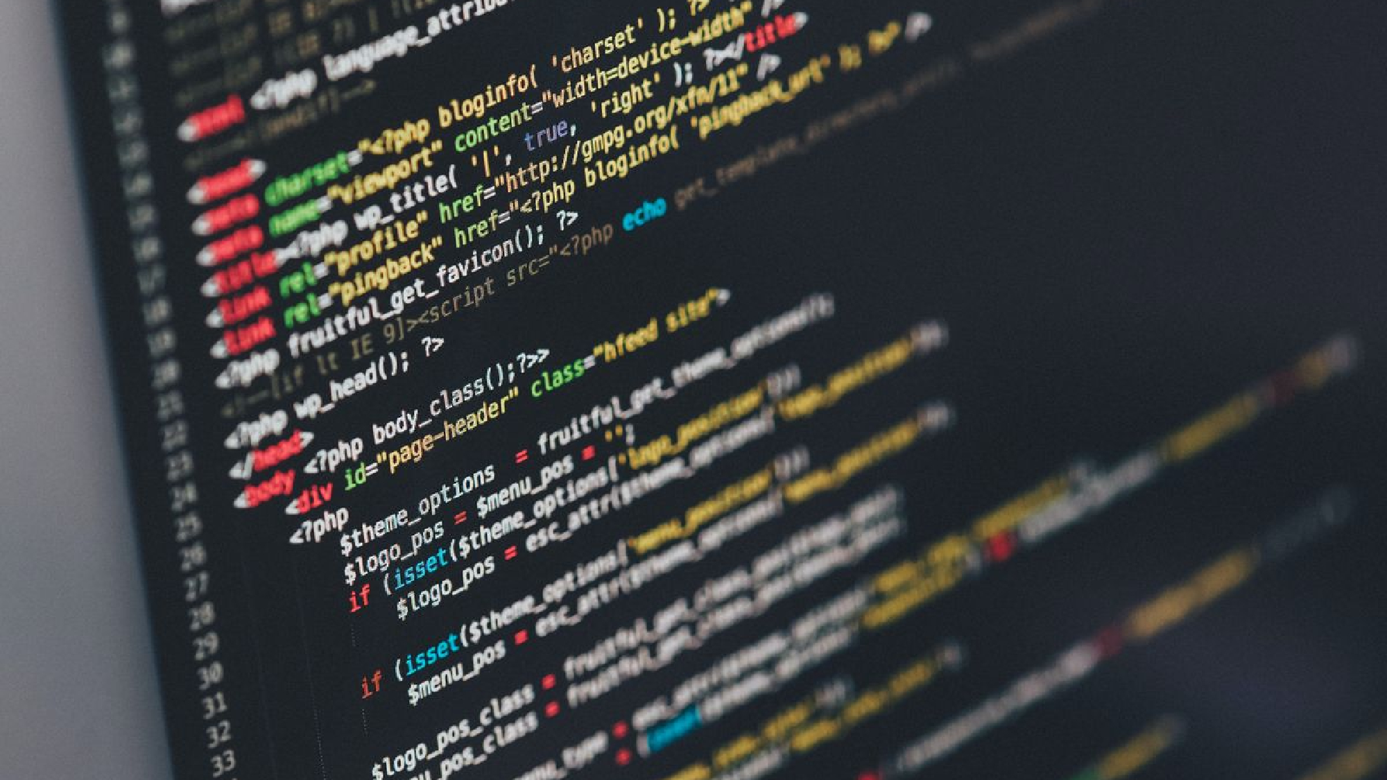 lines of java code on a monitor
