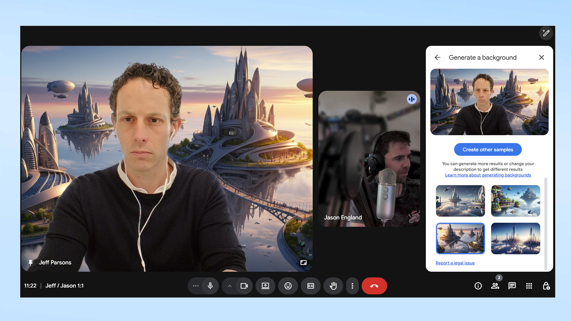 خلفيات مبتكرة في Google Meet باستخدام Gemini AI