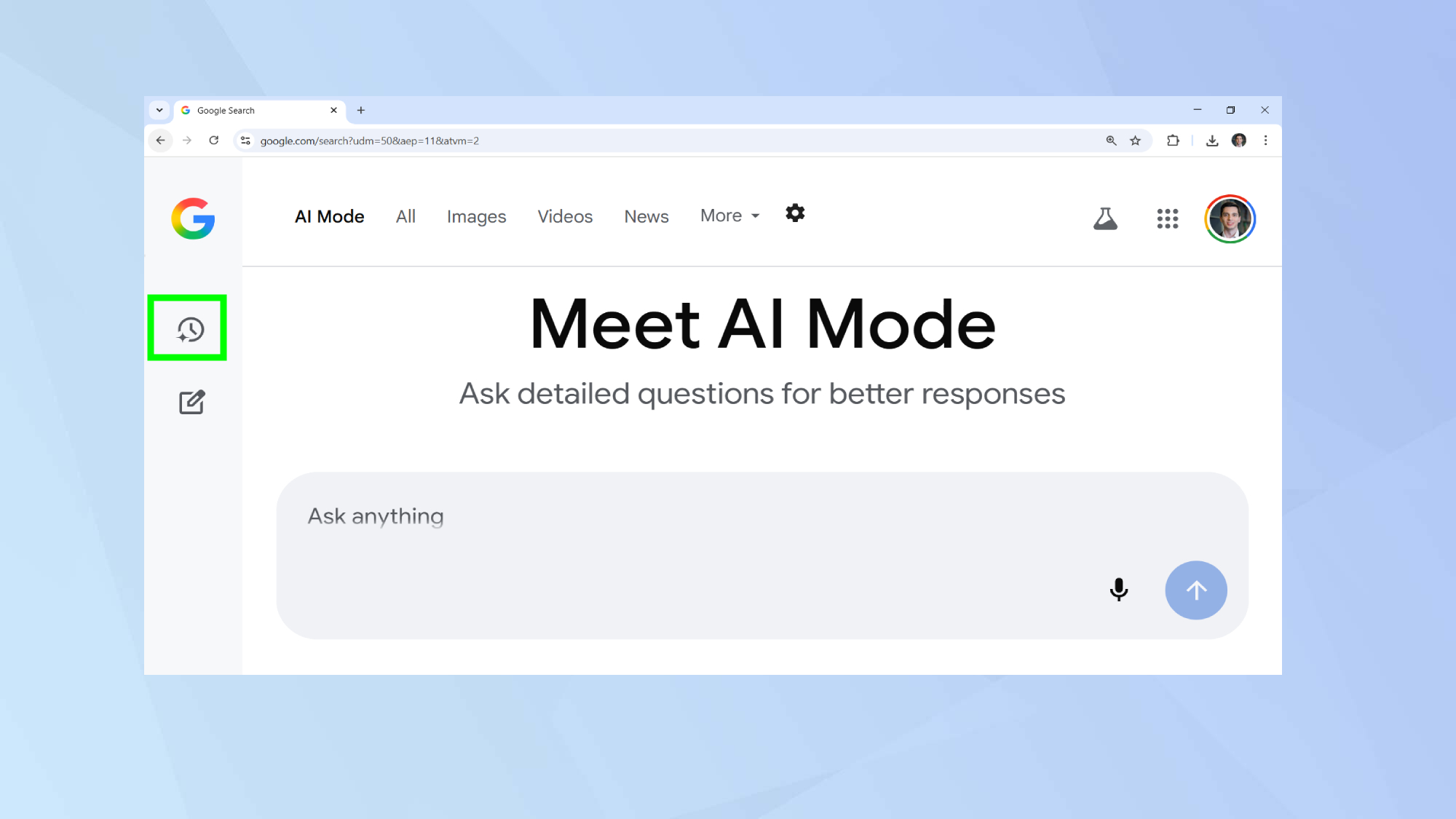 AI mode clock symbol