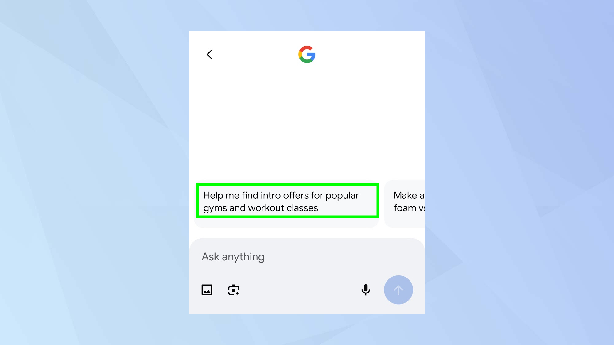 AI Mode search with image