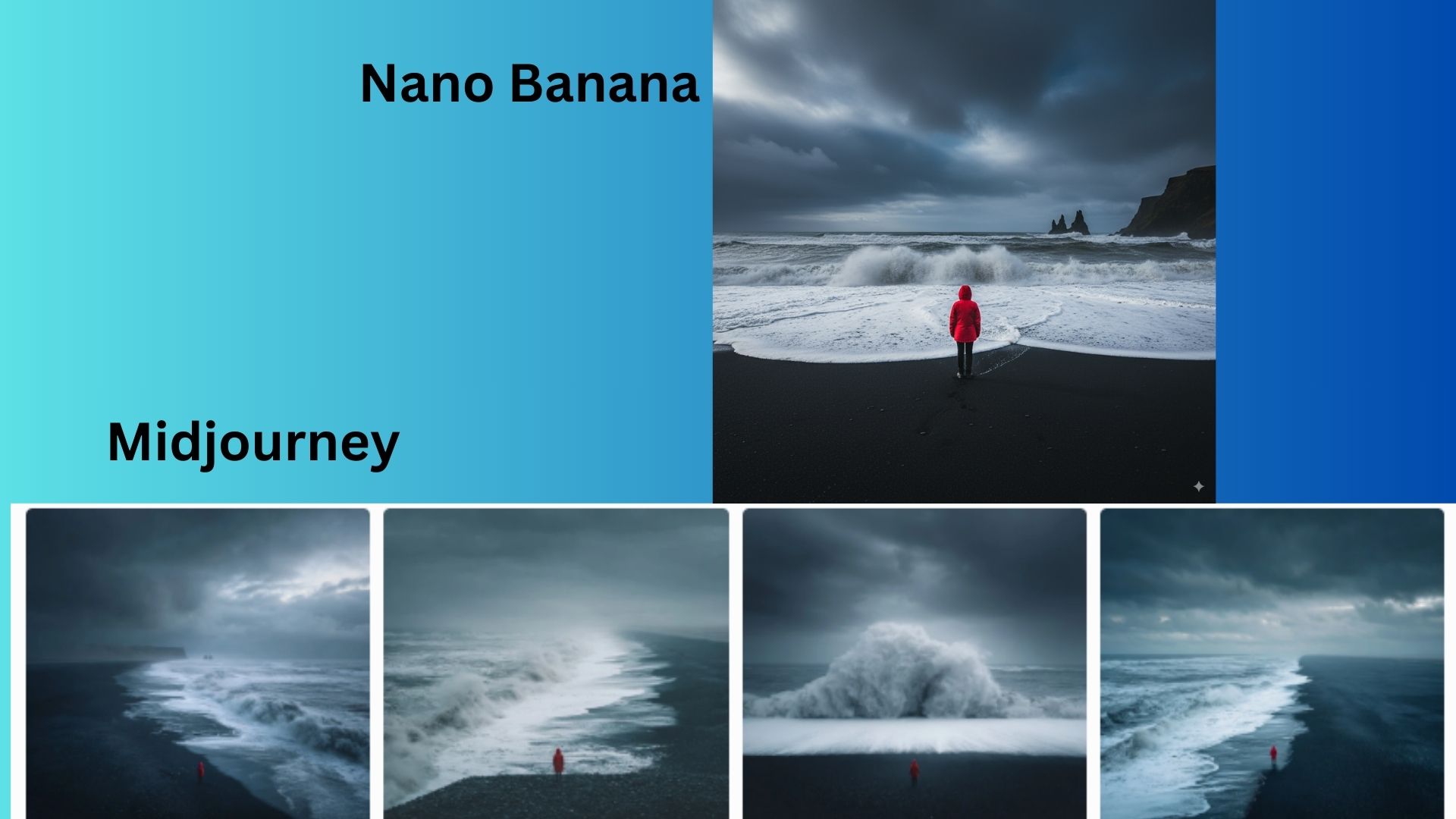 لقطة شاشة لمقارنة Nano Banana مع MidJourney