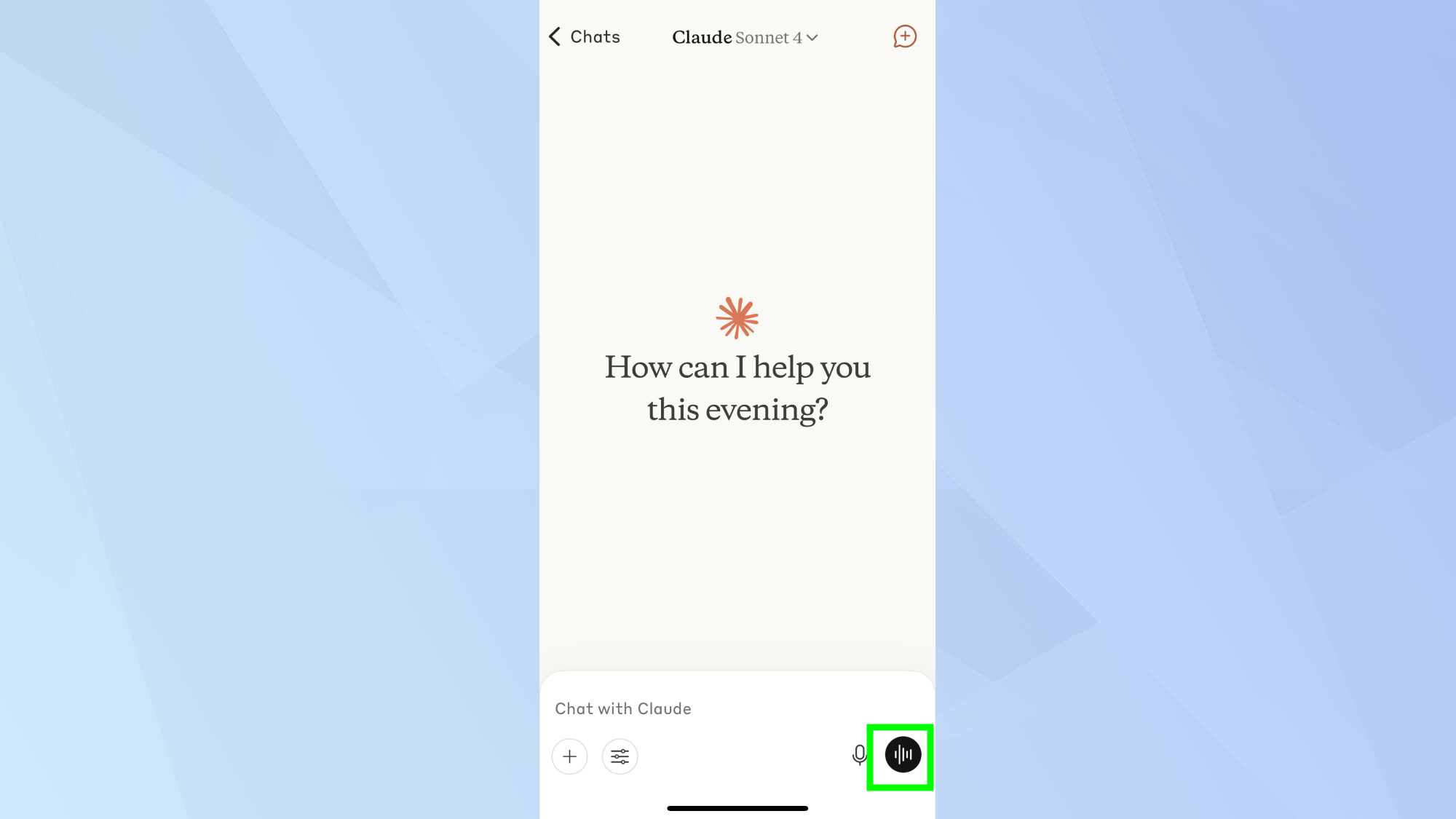 Claude voice mode icon