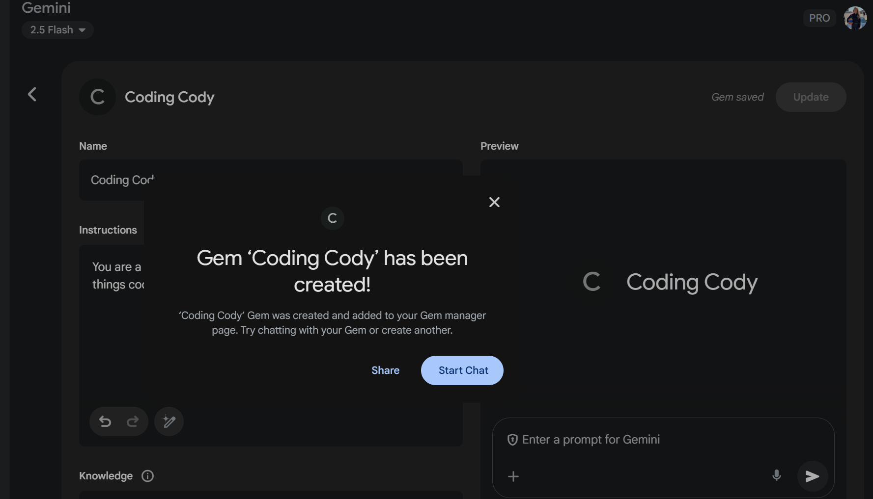 Gemini Gems screenshot
