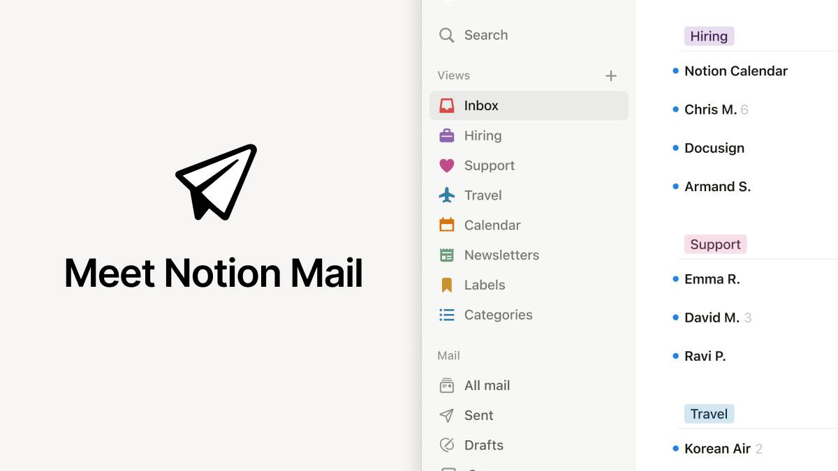 صورة ترويجية لـ Notion Mail