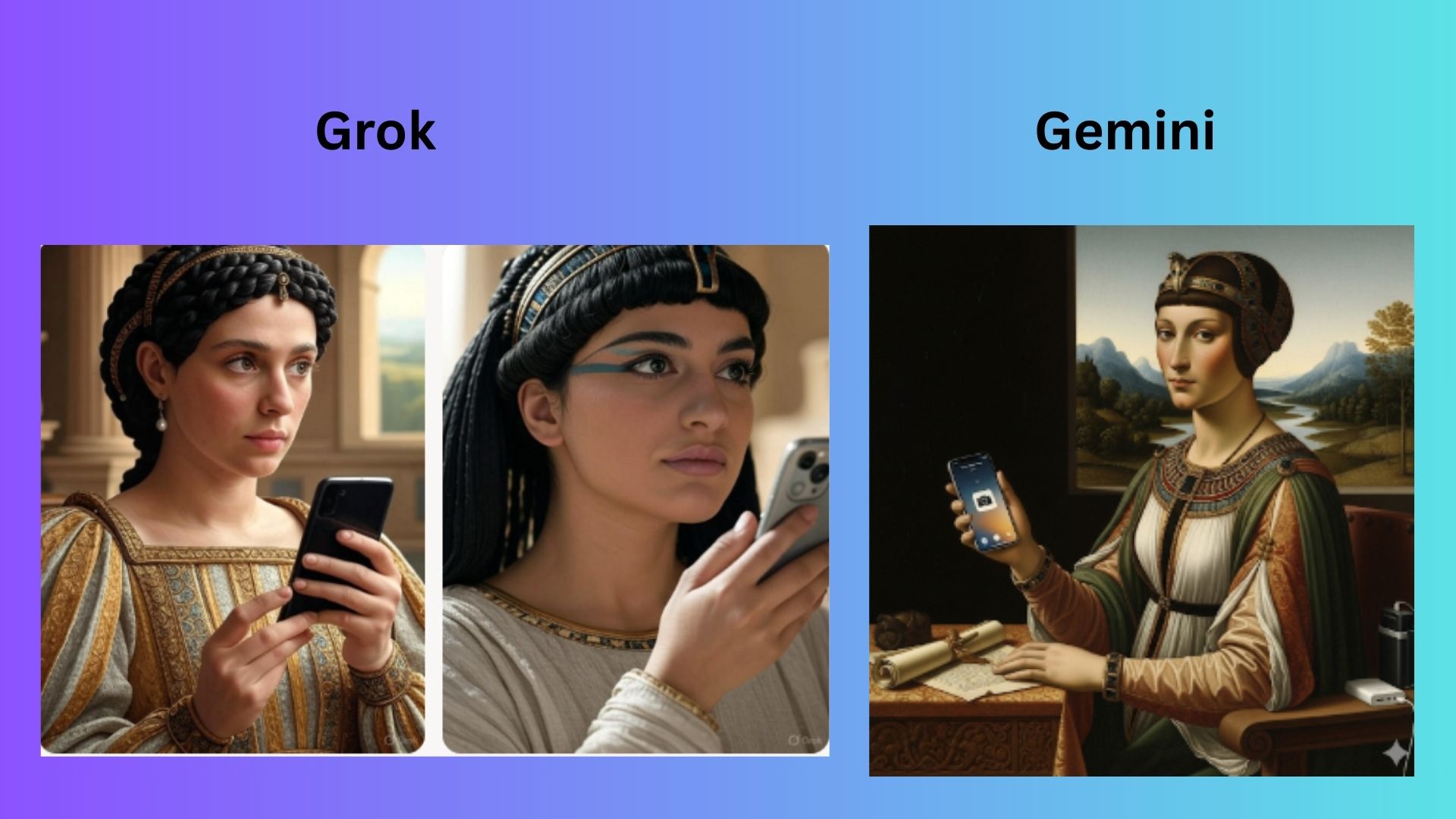 Grok vs. Gemini screenshot