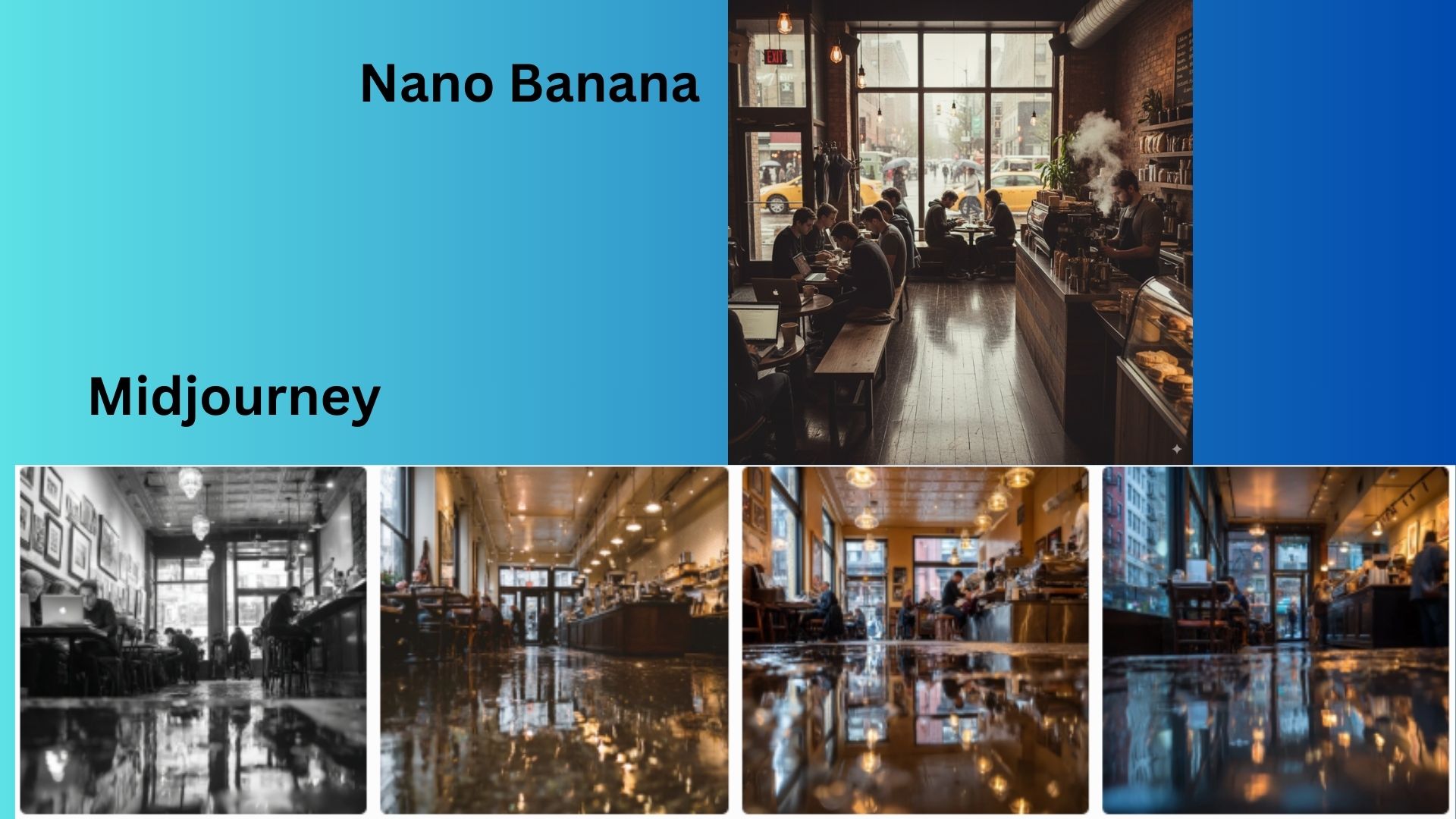 Nano Banana vs. MidJourney screenshot