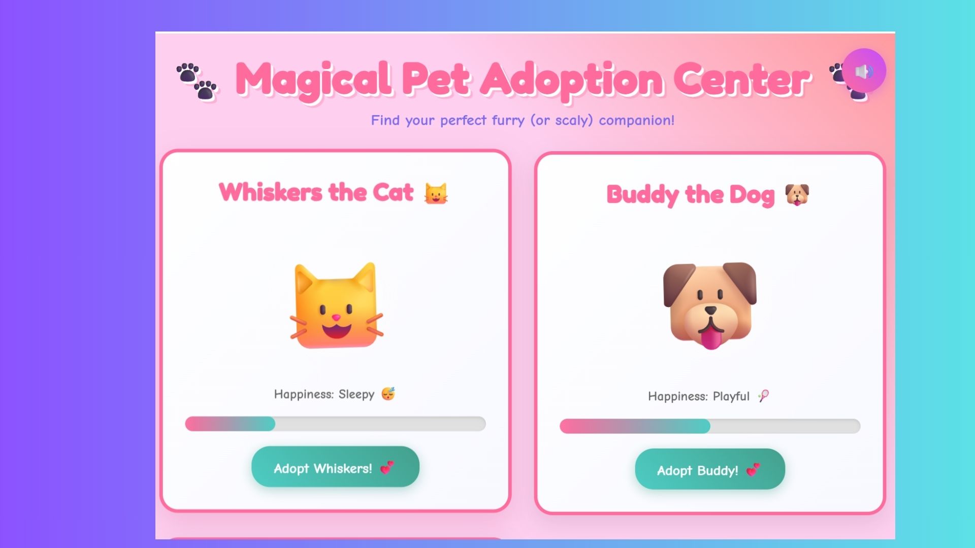 لقطة شاشة لموقع ويب تم إنشاؤه بواسطة Claude