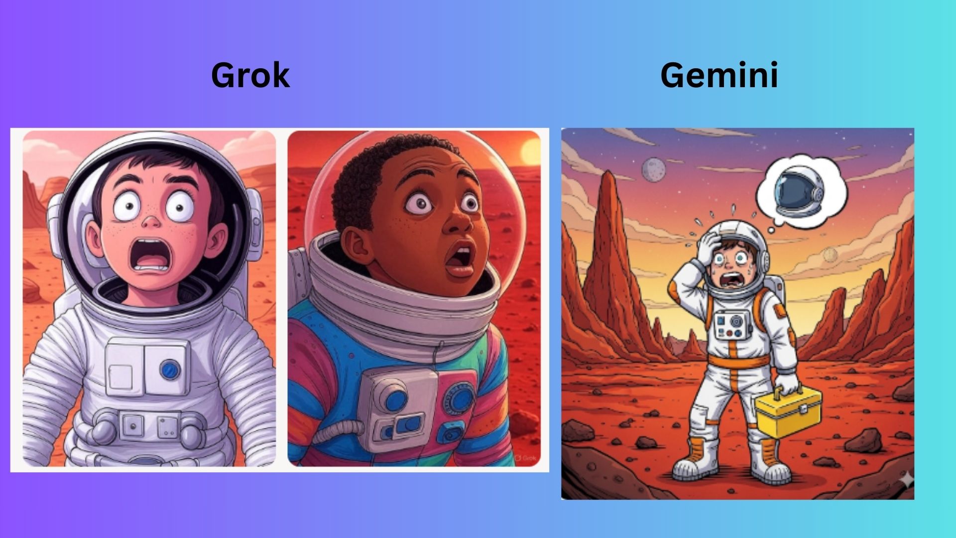 Grok vs. Gemini screenshot