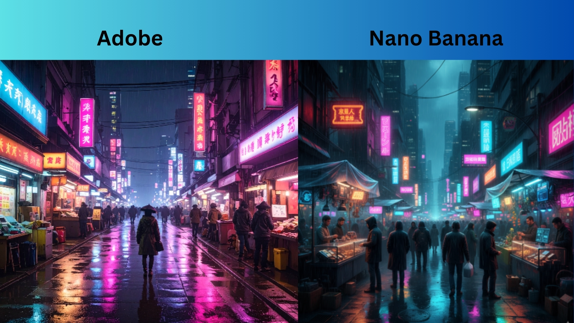Adobe vs Nano Banana image generation screenshot