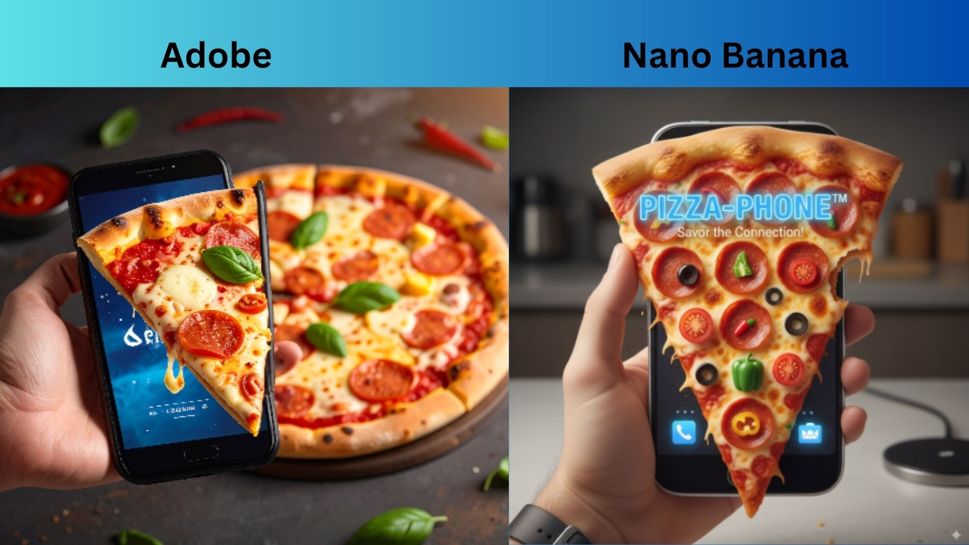 Adobe vs Nano Banana image generation screenshot