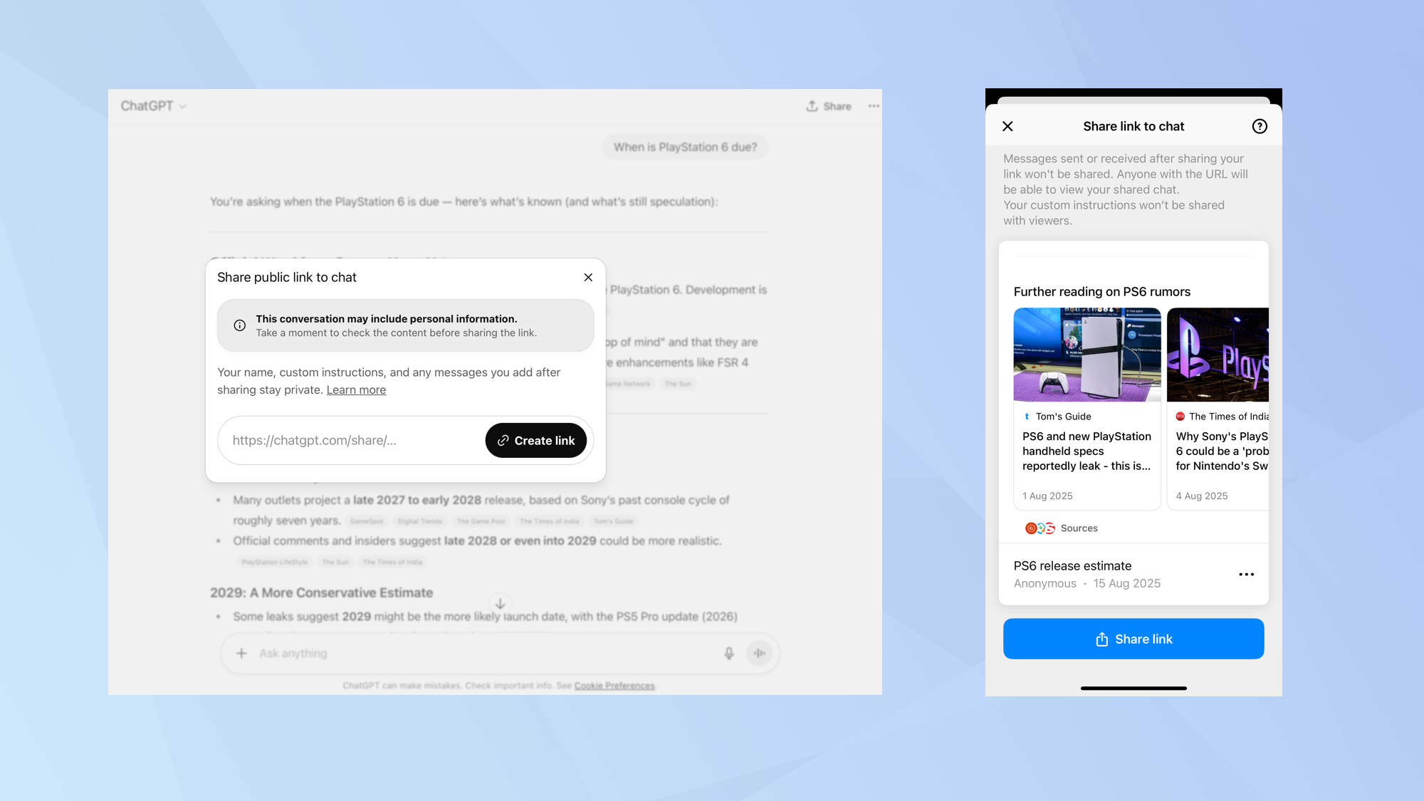 How to share and manage your ChatGPT chats to ensure privacy