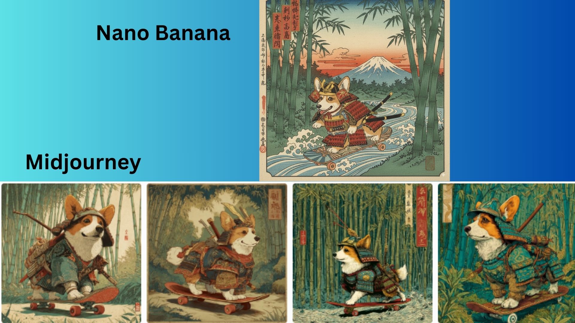 Nano Banana vs. MidJourney screenshot