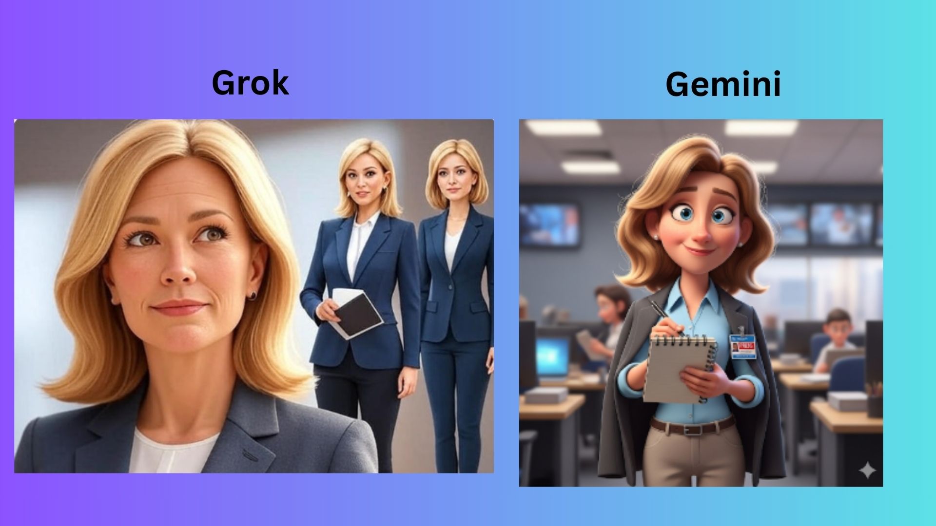 Grok vs. Gemini screenshot