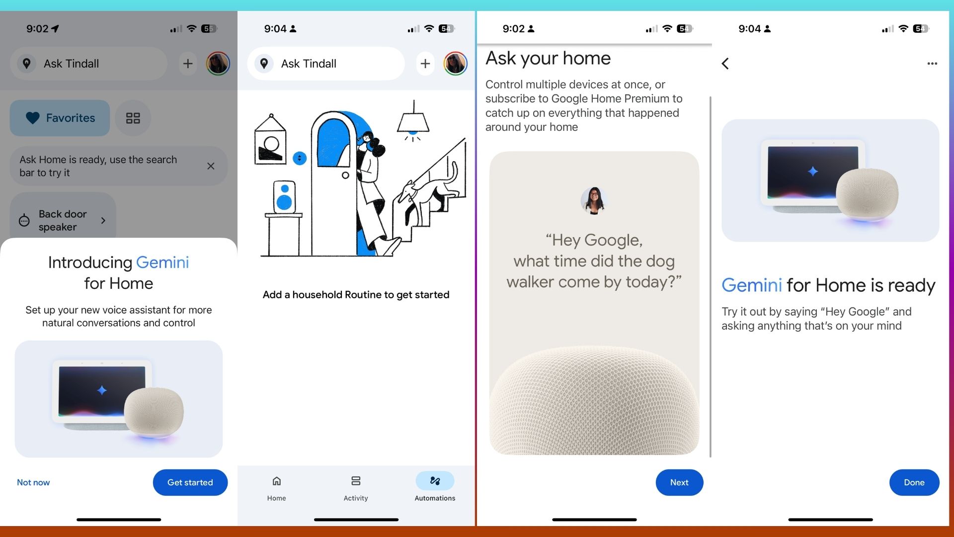 Google home screenshot