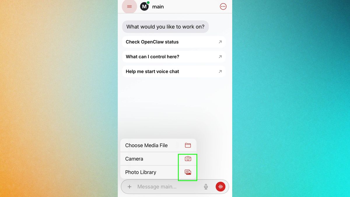 الكاميرا ومكتبة الصور مميزتان في OpenClaw
