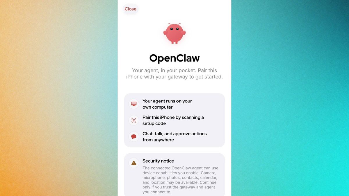 تعليمات OpenClaw على الشاشة