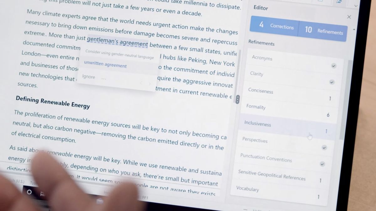 Настройки текстового редактора в Microsoft 365