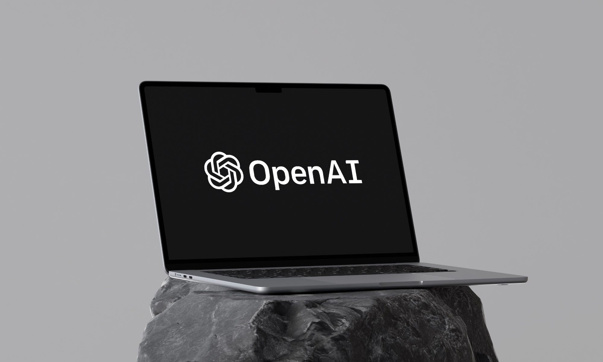 شعار OpenAI على جهاز Mac