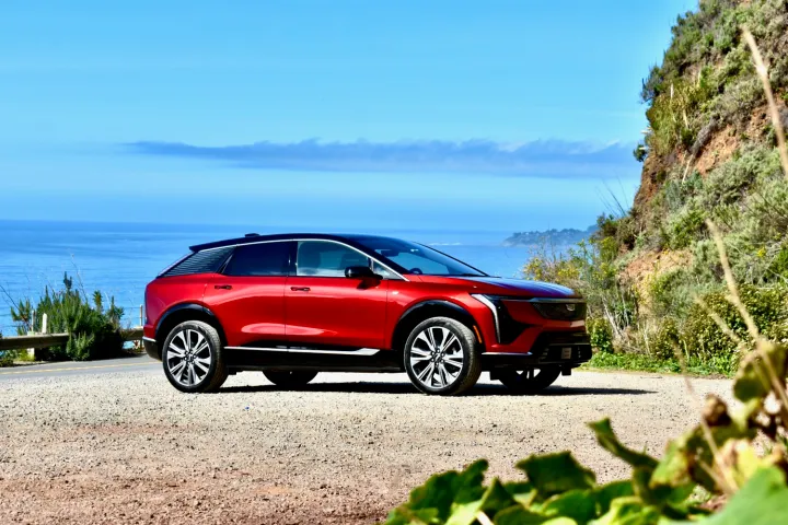 2025 Cadillac Optiq front quarter view.