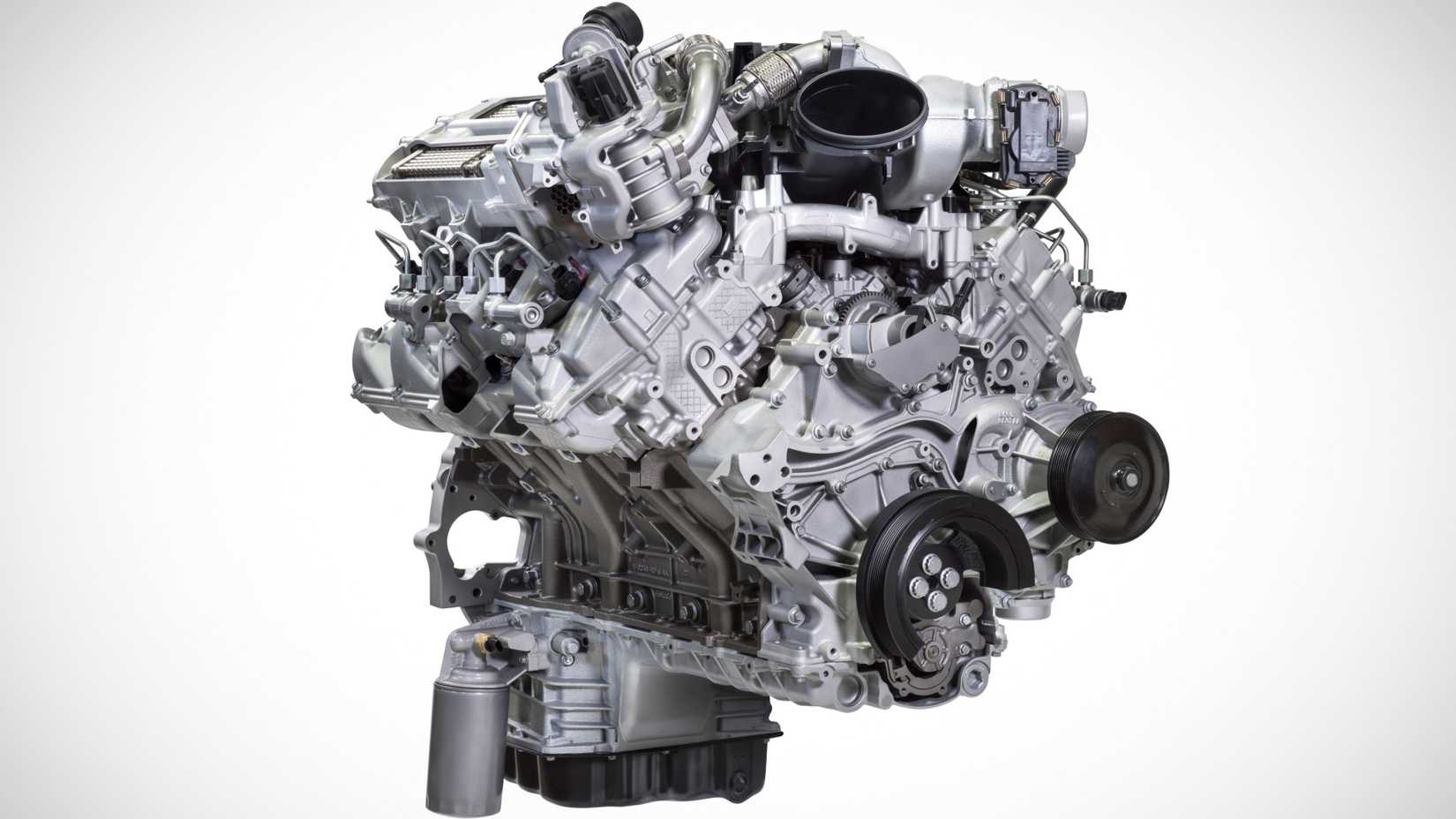 2020 ford power stroke diesel engine side view