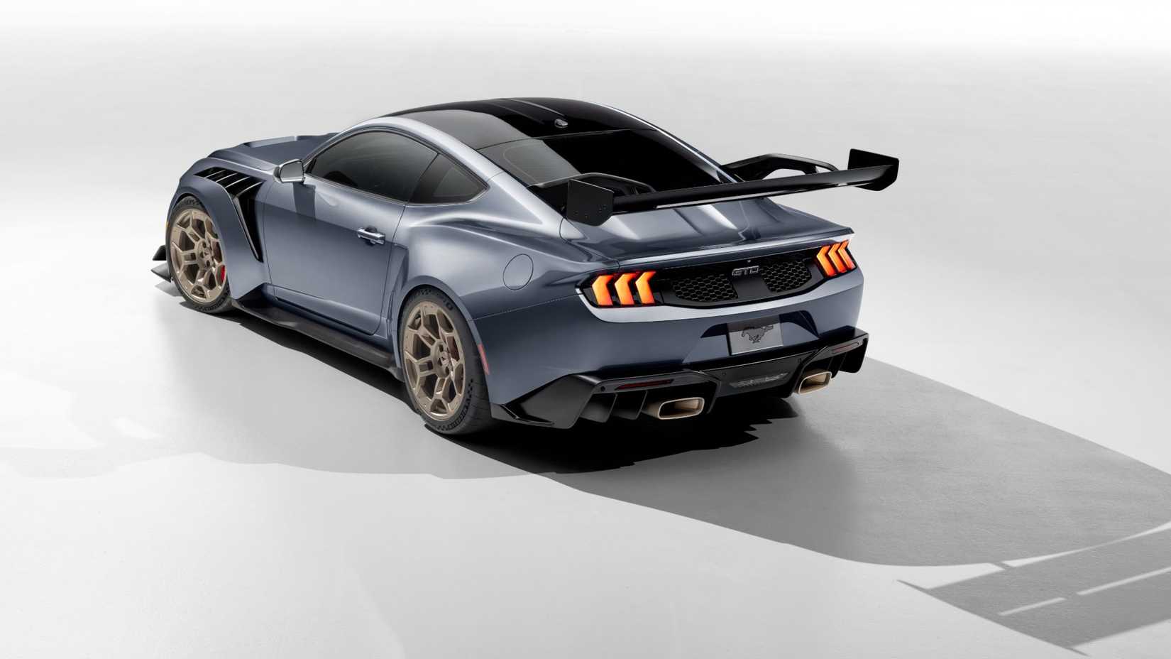 2025 Ford Mustang GTD Blue High Rear Angled View