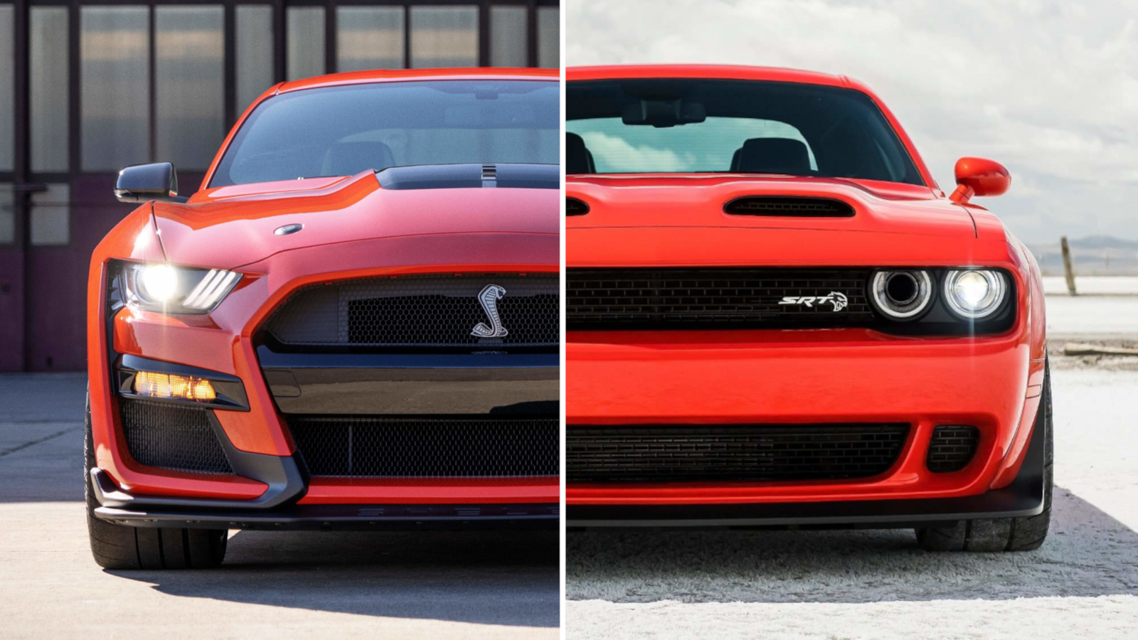 مقارنة بين سيارتي العضلات المستعملة: دودج تشالنجر SRT سوبر ستوك 2023 ضد فورد موستانج شيلبي GT500 موديل 2022 - مواجهة حاسمة لتحديد الأفضل