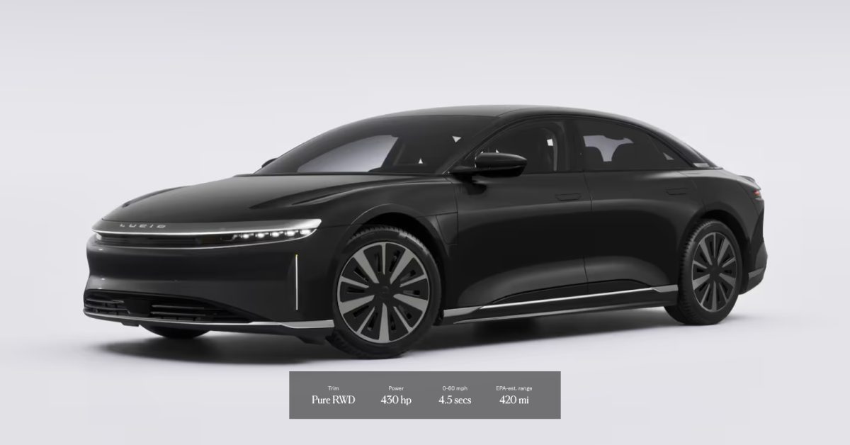 لوسيد تكشف عن تشكيلة Air الكهربائية لعام 2027 بحزمة Stealth الجديدة