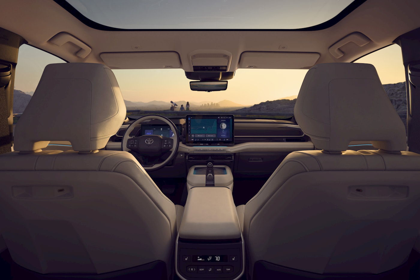 التصميم الداخلي لتويوتا هايلاندر EV