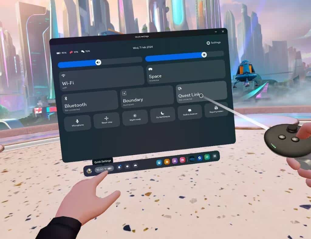 استخدام AirLink على Meta Quest